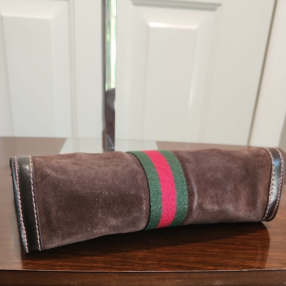 GUCCI Accessory Collection Suede Sherry Line Clutch/Pouch- Vintage - Picture 5 of 15